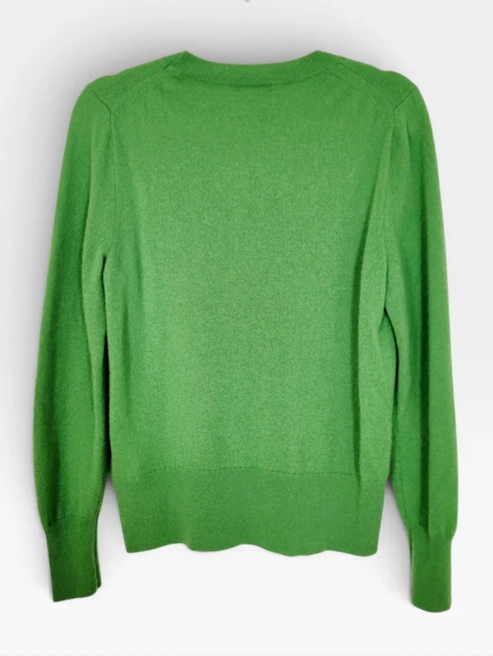 J.CREW Cashmere Classic Fit Crewneck Sweater Shamrock Green Medium - Picture 4 of 8